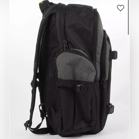 Fox Step Up II Black and Gray Backpack with Green Accent - Picture 3 of 9